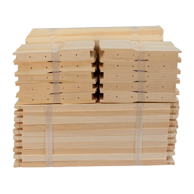 Frames Deep Unassembled (Box of 100): Grooved-Top Wooden