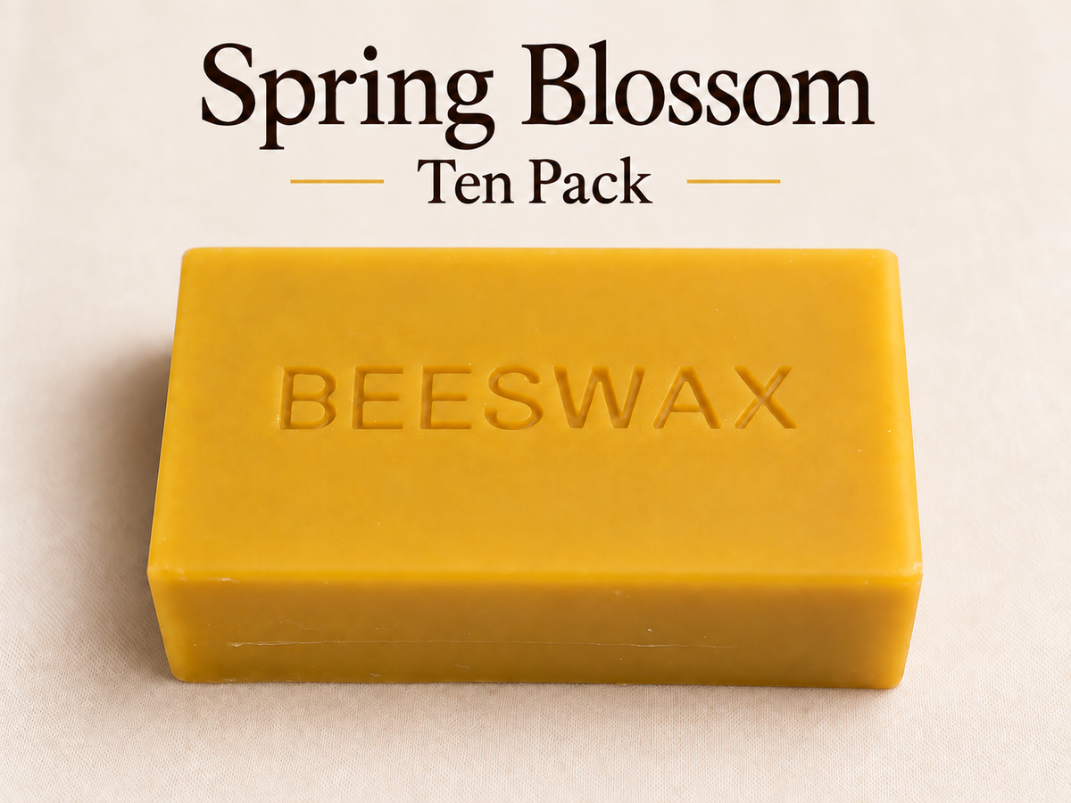 Beeswax: 10 Pounds of Spring Blossom Beeswax Bars  @ $10.50/lb  (Includes Free Shipping)